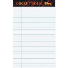 TOPS - 50 Sheet, 6 x 8", Narrow Writing Pad - White - Industrial Tool & Supply