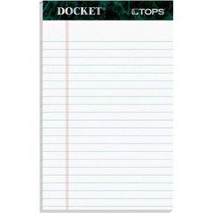 TOPS - 50 Sheet, 5 x 8", Legal/Wide (Style) Perforated Style Ruled Pads - White - Industrial Tool & Supply