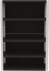 Valley Craft - 4 Shelves, 10,000 Lb Capacity, Enclosed Shelving - 48" Wide x 24" Deep x 72" High, Gray - Industrial Tool & Supply
