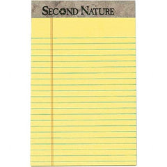 TOPS - 50 Sheet, 5 x 8", Narrow Writing Pad - Canary - Industrial Tool & Supply