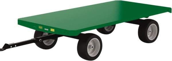 Valley Craft - 4,000 Lb Capacity Steel Quad Steer Trailer System - Steel Deck, 48" OAW, 96" Platform Length x 21-1/2" Platform Height, Pneumatic Casters - Industrial Tool & Supply