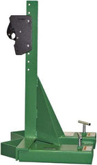 Valley Craft - 1,000 Lb Load Capacity, 30, 55 & 85 Gal Forklift Drum Handler - Steel Wheels - Industrial Tool & Supply