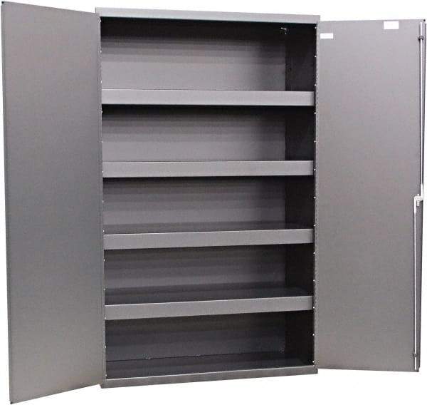 Valley Craft - 4 Shelf Base Storage Cabinet - Steel, 36" Wide x 24" Deep x 72" High, Gray - Industrial Tool & Supply