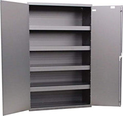 Valley Craft - 4 Shelf Base Storage Cabinet - Steel, 36" Wide x 24" Deep x 72" High, Gray - Industrial Tool & Supply