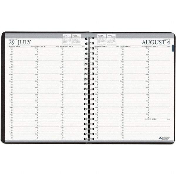 House of Doolittle - 112 Sheet, 8-1/2 x 11", Weekly Planner - Black - Industrial Tool & Supply
