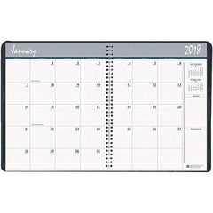 House of Doolittle - 32 Sheet, 6-7/8 x 8-3/4", Monthly Planner - Black - Industrial Tool & Supply