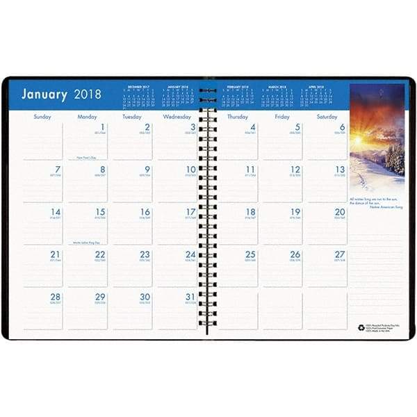 House of Doolittle - 24 Sheet, 8-1/2 x 11", Monthly Planner - Black - Industrial Tool & Supply