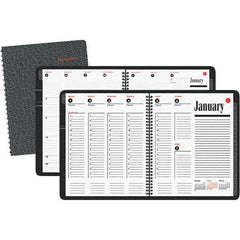 AT-A-GLANCE - 128 Sheet, 8-1/4 x 11", Weekly/Monthly Appointment Book - Black - Industrial Tool & Supply