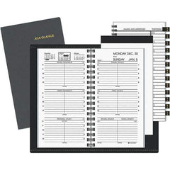 AT-A-GLANCE - 104 Sheet, 3-1/4 x 6-1/4", Weekly Appointment Book - Black & White - Industrial Tool & Supply