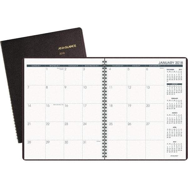 AT-A-GLANCE - 24 Sheet, 8-7/8 x 11", Monthly Planner - Winestone - Industrial Tool & Supply