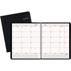 AT-A-GLANCE - 24 Sheet, 8 x 10", Monthly Planner - Black - Industrial Tool & Supply