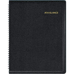 AT-A-GLANCE - 128 Sheet, 8-1/4 x 10-7/8", Weekly/Monthly Appointment Book - Black - Industrial Tool & Supply
