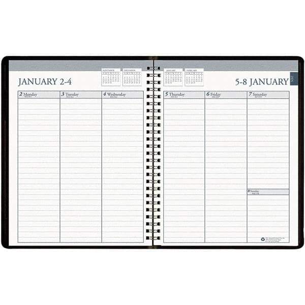 House of Doolittle - 104 Sheet, 6-7/8 x 8-3/4", Weekly Appointment Book - Black - Industrial Tool & Supply