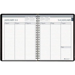 House of Doolittle - 104 Sheet, 6-7/8 x 8-3/4", Weekly Appointment Book - Black - Industrial Tool & Supply