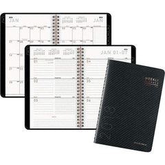 AT-A-GLANCE - 128 Sheet, 4-7/8 x 8", Weekly/Monthly Planner - Graphite - Industrial Tool & Supply
