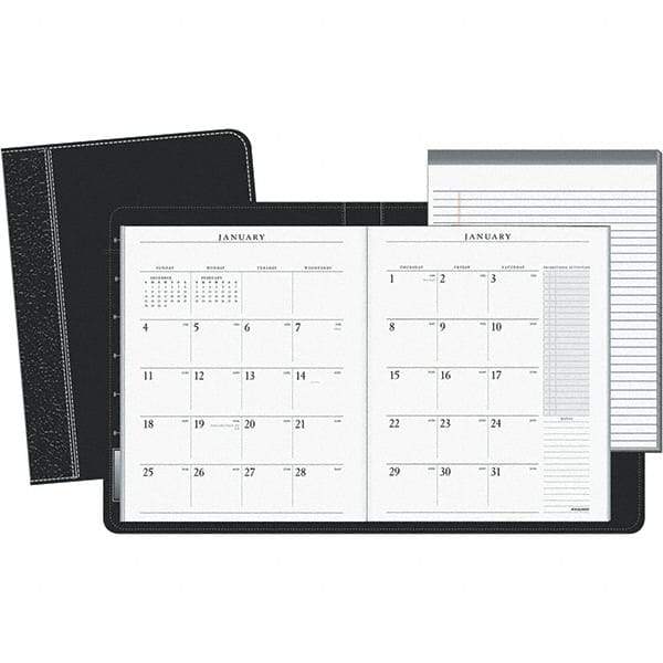 AT-A-GLANCE - 24 Sheet, 9 x 11", Monthly Padfolio - Black & White - Industrial Tool & Supply