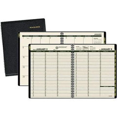 AT-A-GLANCE - 128 Sheet, 6-7/8 x 8", Weekly/Monthly Appointment Book - Black - Industrial Tool & Supply