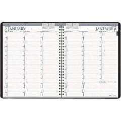 House of Doolittle - 224 Sheet, 8-1/2 x 11", Weekly Planner - Black - Industrial Tool & Supply