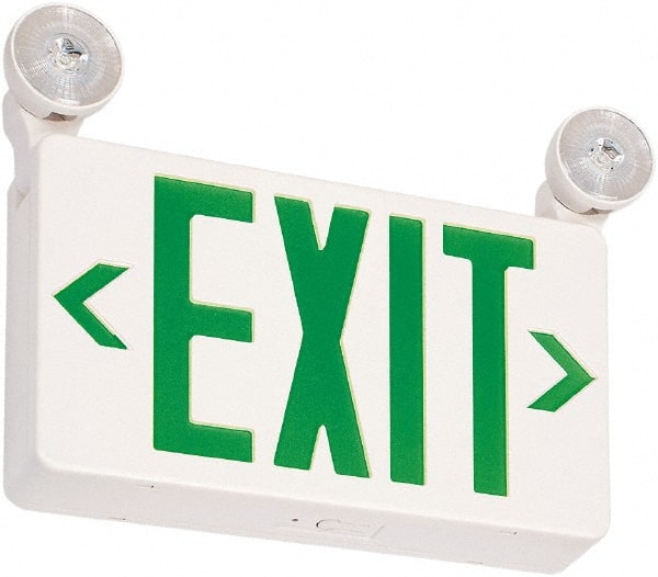 Philips - Combination Exit Signs Mounting Type: Ceiling Mount; Wall Mount Number of Faces: 1 - Industrial Tool & Supply