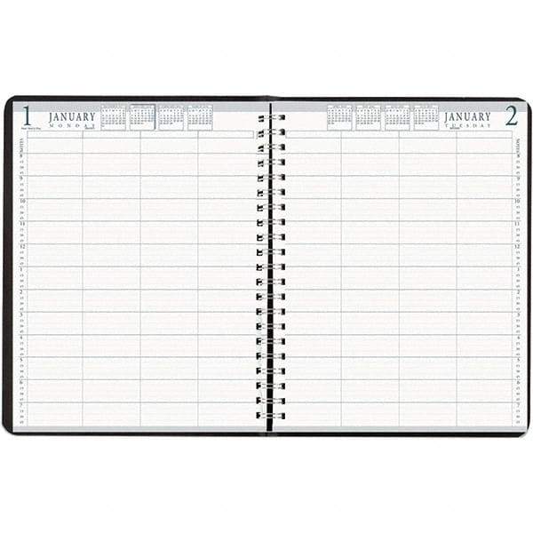 House of Doolittle - 365 Sheet, 8 x 11", Group Daily Appointment Book - Black - Industrial Tool & Supply