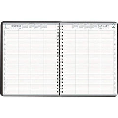 House of Doolittle - 365 Sheet, 8 x 11", Group Daily Appointment Book - Black - Industrial Tool & Supply