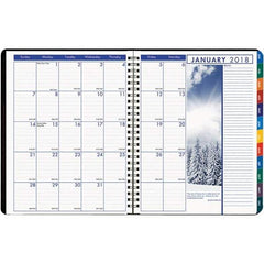 House of Doolittle - 128 Sheet, 8-1/2 x 11", Weekly/Monthly Planner - Black - Industrial Tool & Supply