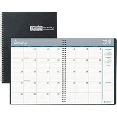 House of Doolittle - 32 Sheet, 8-1/2 x 11", Monthly Planner - Black - Industrial Tool & Supply