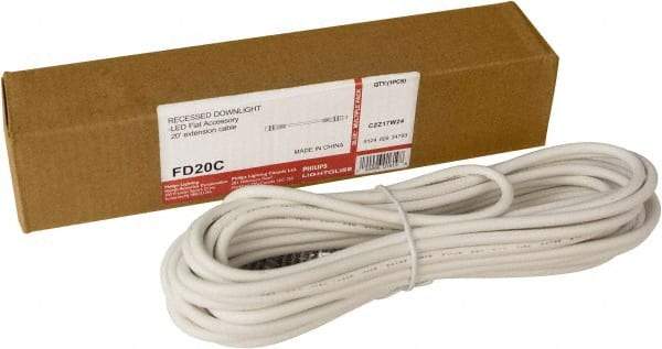 Philips - Light Fixture Extension Cable - For Use with FDL Flat Down Lights - Industrial Tool & Supply