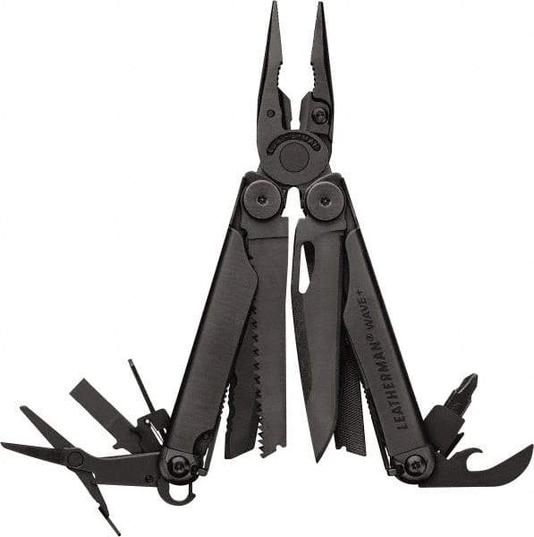 Leatherman - 1 Piece, Multi-Tool Set with 18 Functions - Black, 4" Closed Length - Industrial Tool & Supply