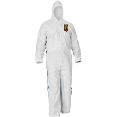 KleenGuard - Size 4XL SMS General Purpose Coveralls - Blue, Zipper Closure, Elastic Cuffs, Elastic Ankles, Serged Seams - Industrial Tool & Supply