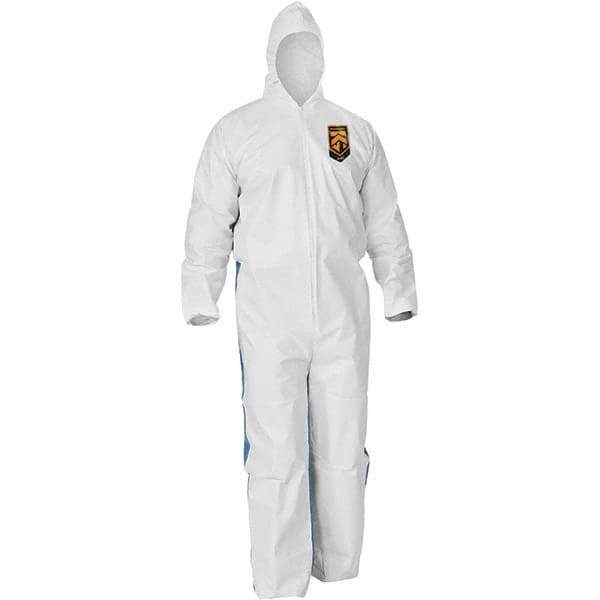 KleenGuard - Size 2XL SMS General Purpose Coveralls - Blue, Zipper Closure, Elastic Cuffs, Elastic Ankles, Serged Seams - Industrial Tool & Supply