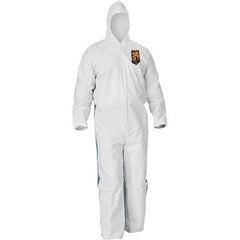 KleenGuard - Size XL SMS General Purpose Coveralls - Blue, Zipper Closure, Elastic Cuffs, Elastic Ankles, Serged Seams - Industrial Tool & Supply