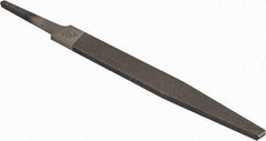 PFERD - 4" Long, Smooth Cut, Flat American-Pattern File - Single, Double Cut, 0.09" Overall Thickness, Tang - Industrial Tool & Supply
