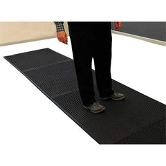 Barefoot - 3' Long x 4' Wide, Dry Environment, Anti-Fatigue Matting - Black, EPDM Rubber with EPDM Rubber Base - Industrial Tool & Supply