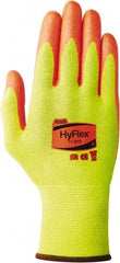 Ansell - Size 2XL (11), ANSI Cut Lvl 4, Abrasion Lvl 0, Nitrile Coated Kevlar/Spectra/Stainless Steel Cut Resistant Gloves - 12" Long, Palm Coated, Knit Wrist, Yellow/Orange, Paired - Industrial Tool & Supply