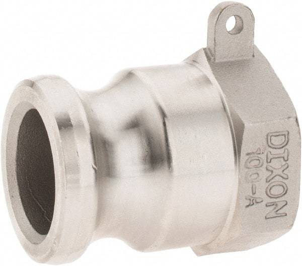 Dixon Valve & Coupling - 1" Stainless Steel Cam & Groove Suction & Discharge Hose Male Adapter Female NPT Thread - Part A, 1" Thread, 250 Max psi - Industrial Tool & Supply