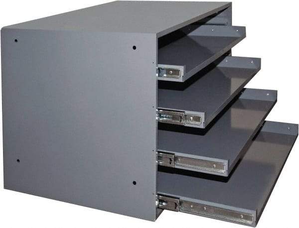 Durham - 4 Drawer, Small Parts Heavy Duty Bearing Slide Rack Cabinet - 15-3/4" Deep x 20" Wide - Industrial Tool & Supply