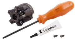 Kennametal - 1" Cut Diam, 1/2" Arbor Hole, 4.42mm Max Depth of Cut, 30° Indexable Chamfer & Angle Face Mill - 5 Inserts, HNGJ 0604... Insert, Right Hand Cut, 5 Flutes, Through Coolant, Series Dodeka Mini HD - Industrial Tool & Supply