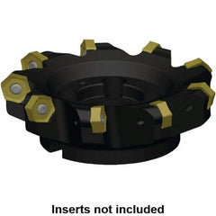 Kennametal - 177.32mm Cut Diam, 40mm Arbor Hole, 8mm Max Depth of Cut, 45° Indexable Chamfer & Angle Face Mill - 9 Inserts, HNPJ 1307... Insert, Right Hand Cut, 9 Flutes, Through Coolant, Series Dodeka Max - Industrial Tool & Supply