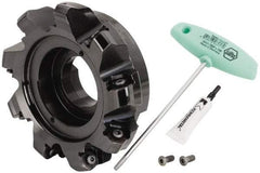 Kennametal - 6" Cut Diam, 2" Arbor Hole, 8mm Max Depth of Cut, 45° Indexable Chamfer & Angle Face Mill - 9 Inserts, HNPJ 1307... Insert, Right Hand Cut, 9 Flutes, Through Coolant, Series Dodeka Max - Industrial Tool & Supply