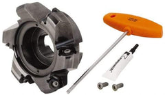 Kennametal - 5" Cut Diam, 1-1/2" Arbor Hole, 8mm Max Depth of Cut, 45° Indexable Chamfer & Angle Face Mill - 6 Inserts, HNPJ 1307... Insert, Right Hand Cut, 6 Flutes, Through Coolant, Series Dodeka Max - Industrial Tool & Supply