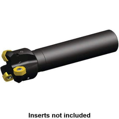 Kennametal - 45° Lead Angle, 33.18mm Max Cut Diam, 25mm Min Cut Diam, 3.2mm Max Depth of Cut, Indexable Chamfer and Angle End Mill - 3 Inserts, HNGJ 0604ANENLD Insert Style, 120mm Overall Length, Through Coolant, Straight Shank - Industrial Tool & Supply