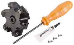 Kennametal - 6 Inserts, 3.745" Cutter Diam, 0.087" Max Depth of Cut, Indexable High-Feed Face Mill - 1" Arbor Hole Diam, 1.77" High, KSHR Toolholder, HNGJ 0905.. Inserts, Series Dodeka High-Feed - Industrial Tool & Supply