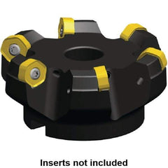 Kennametal - 8 Inserts, 3.667" Cutter Diam, 0.064" Max Depth of Cut, Indexable High-Feed Face Mill - 1.063" Arbor Hole Diam, 1.968" High, KSHR Toolholder, HNGJ 0905.. Inserts, Series Dodeka Mini High-Feed - Industrial Tool & Supply