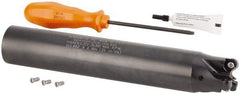 Kennametal - 32mm Cutting Diam, 32mm Shank Diam, 1.26" Max Depth of Cut, Straight Shank Indexable Copy End Mill - 3 Inserts, RN.J 1204M0.. Insert, KDR Toolholder, Through Coolant - Industrial Tool & Supply