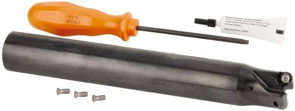 Kennametal - 32mm Cutting Diam, 32mm Shank Diam, 1.26" Max Depth of Cut, Straight Shank Indexable Copy End Mill - 2 Inserts, RN.J 1204M0.. Insert, KDR Toolholder, Through Coolant - Industrial Tool & Supply