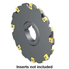 Kennametal - Arbor Hole Connection, 0.2362" Cutting Width, 0.8661" Depth of Cut, 100mm Cutter Diam, 1.2598" Hole Diam, 5 Tooth Indexable Slotting Cutter - 90° LN Toolholder, LNE 1235... Insert - Industrial Tool & Supply