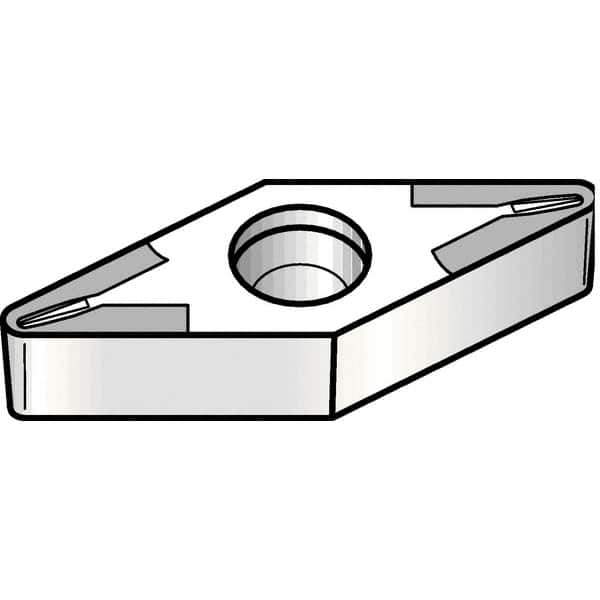 Kennametal - VBMT331 11 Grade KT325 Cermet Turning Insert - Uncoated, 35° Diamond, 3/8" Inscr Circle, 3/16" Thick, 1/64" Corner Radius - Industrial Tool & Supply