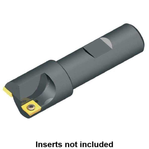 Kennametal - 20mm Cut Diam, 6mm Max Depth of Cut, 20mm Shank Diam, 86mm OAL, Indexable Square Shoulder Centercutting End Mill - SDCB 0802.. Inserts, Cylindrical Shank, 0° Lead Angle - Industrial Tool & Supply