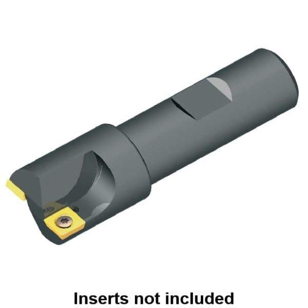 Kennametal - 32mm Cut Diam, 7mm Max Depth of Cut, 32mm Shank Diam, 96mm OAL, Indexable Square Shoulder Centercutting End Mill - SPCB 0903.. Inserts, Weldon Shank - Industrial Tool & Supply
